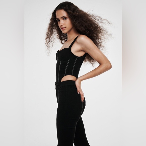 Zara Denim Corset Two Piece Set - Picture 3 of 9